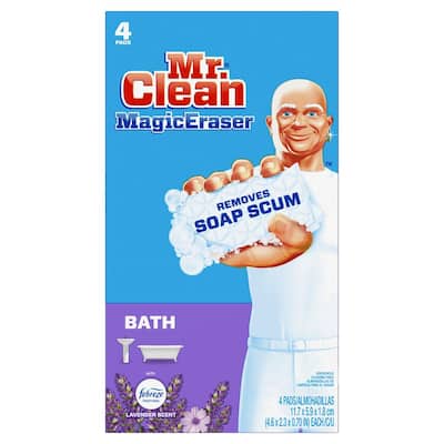 Bath Magic Eraser Febreze Lavender Scent Cleaning Sponge (4-Count)