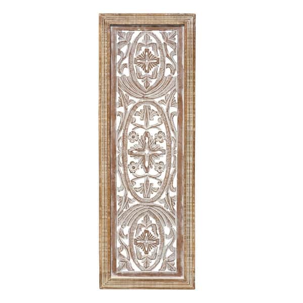 Madison Park Damask Wood Panel 37.75 in. x 15.75 in. Wood 2