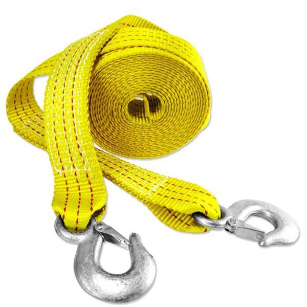 Presa 2 in. x 20 ft. x 10,000 lbs. Heavy-Duty Tow Strap with Hooks (2-Pack)