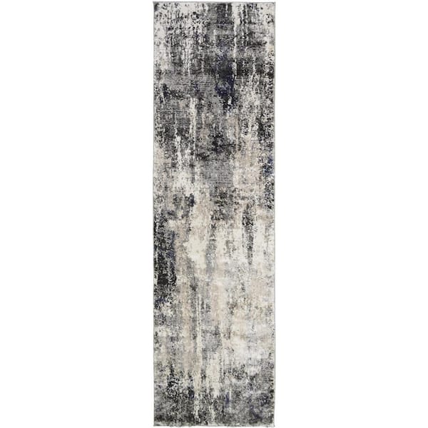 Mayberry Rug Infinity Modern Blue 2 ft. x 8 ft. Area Rug