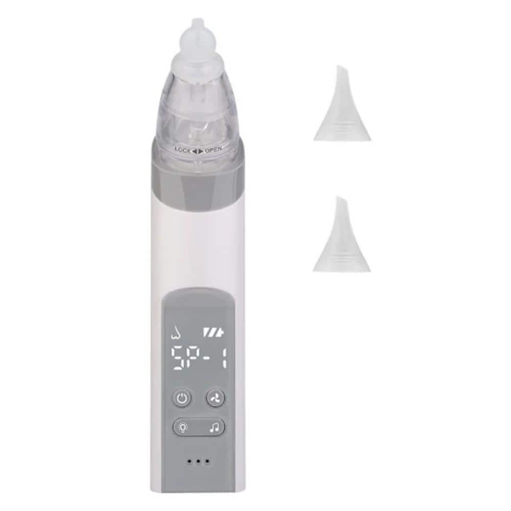 Blackhead Remover Nasal Aspirator for Newborn Baby 2 in 1, Gray