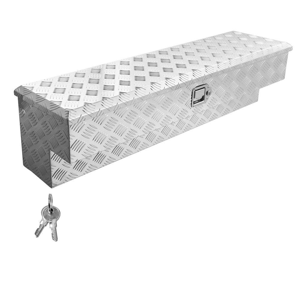 Heavy Duty 48 in. Silver Aluminum Five-Bar Tread Pattern Chest Truck Tool Box with Lock & Key, 48 x 13.4 x 13 in. price history on PriceWatchPro