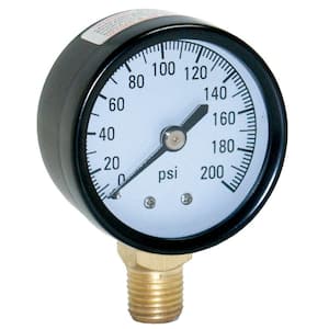 200 PSI Pressure Gauge with 1/4 in. Lower Connection
