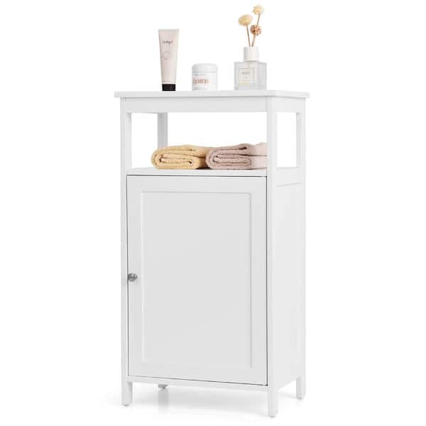 Costway Wood Freestanding Garage Cabinet in White (18 in. W x 33 in. H x 12 in. D)