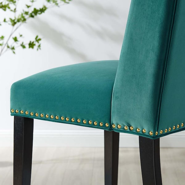 Modway Baron Teal Performance Velvet, Modway Baron Upholstered Dining Side Chair Multiple Colors