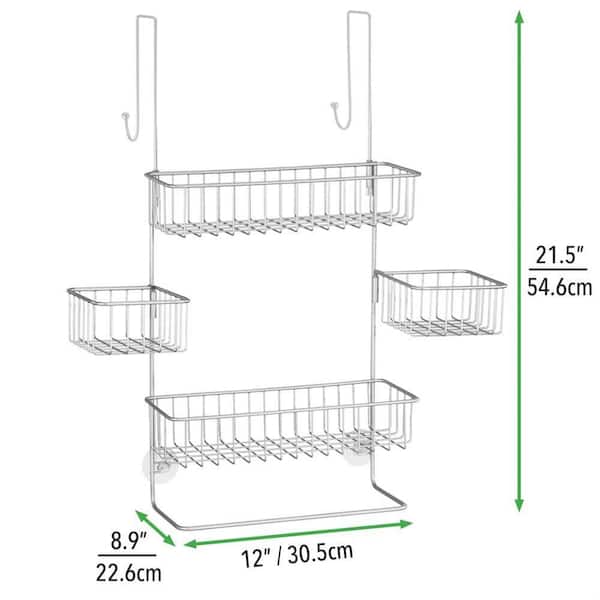 Cubilan Wall Mount Rust Resistant Shower Caddy Shelf Organizer Rack in  Silver (2 Pack) B0B9LZS86F - The Home Depot