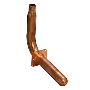 1 in. Crimp PEX (F1807) x 6 in. x 8 in. Copper Stub Out 90° Elbow with Square Mounting Flange