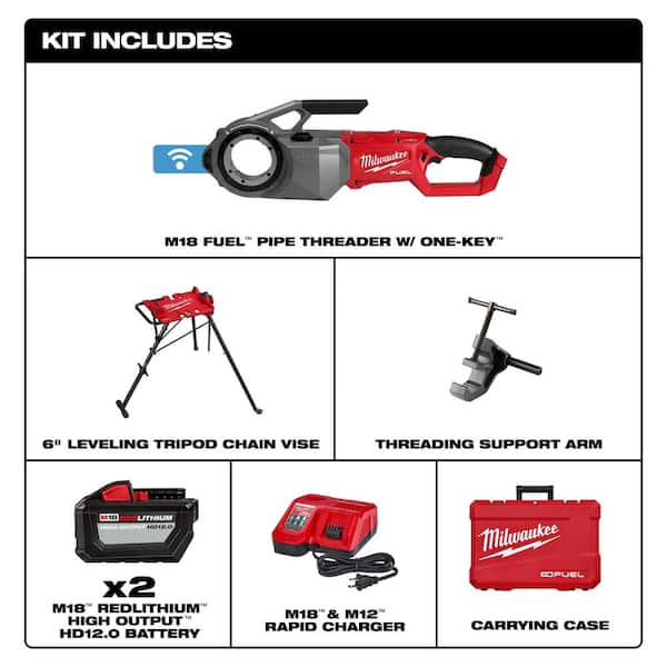 Milwaukee m18 deals fuel pipe threader