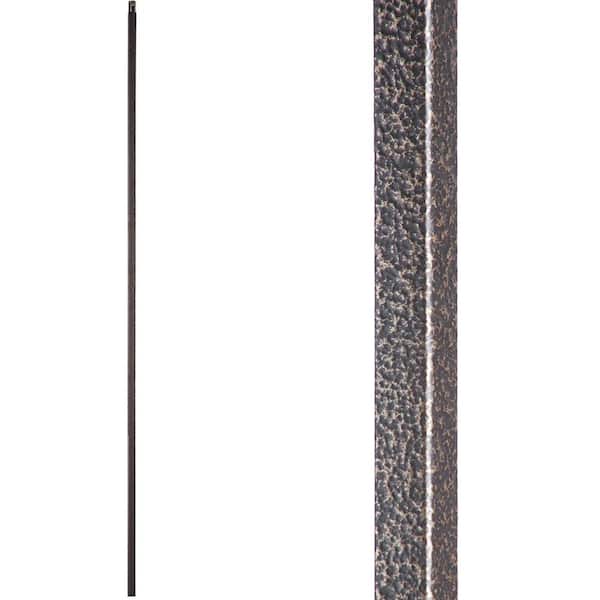 HOUSE OF FORGINGS Aalto Modern 44 in. x 0.5 in. Copper Vein Plain Square Bar Solid Wrought Iron Baluster