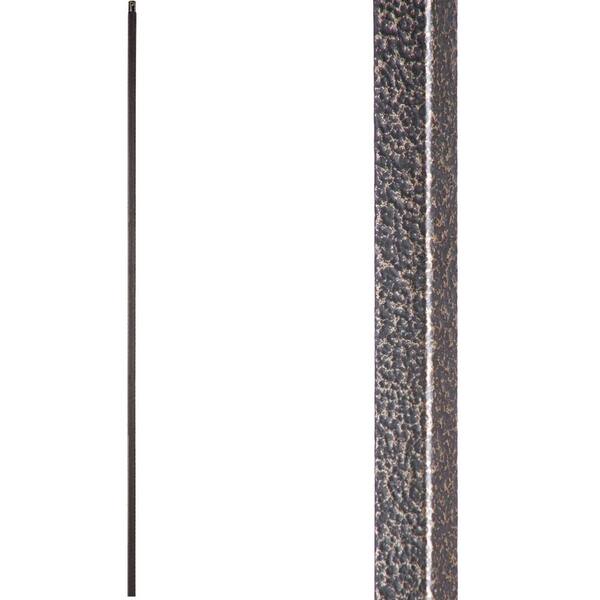 HOUSE OF FORGINGS Versatile 44 in. x 0.5 in. Copper Vein Plain Square Bar Hollow Wrought Iron Baluster