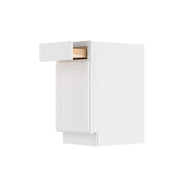 Furinno 18 in. W x 24 in. D x 34.5 in. H Ready to Assemble Plywood Base Kitchen Cabinet in Painted White with Drawer