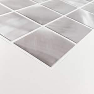 Pearl White 10.5 in. x 10.5 in. Square Vinyl Peel and Stick Tiles (Total sq. ft. Covered 3.06 sq. ft./4-Pack)