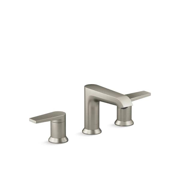 Hint 8 in. Widespread Double Handle Bathroom Sink Faucet In Vibrant Brushed Nickel