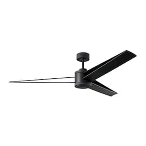 Armstrong 60 in. Integrated LED Indoor/Outdoor Matte Black Ceiling Fan with Light Kit, DC Motor and Remote Control