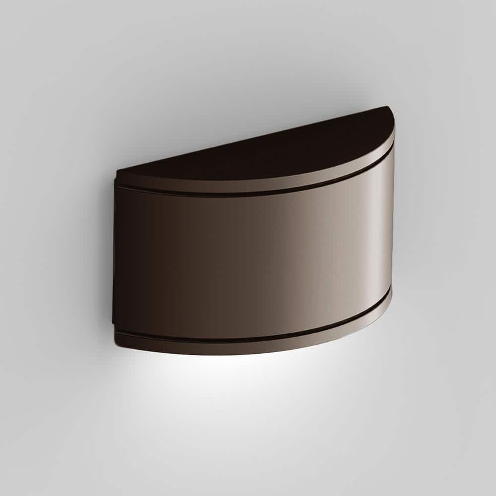 Bronze Aluminum Crescent LED Wall Sconce, Energy Star Dimmable
