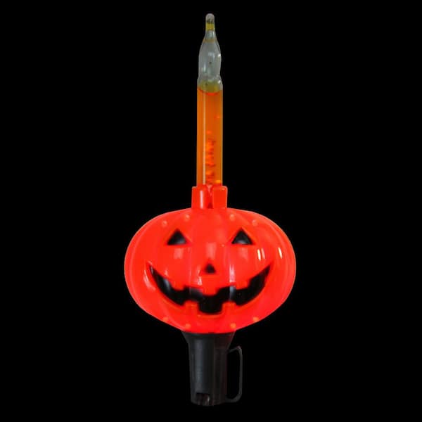 Northlight 9 ft. 10-Light Jack O'Lantern Pumpkin Halloween Bubble Light Set in Black Wire