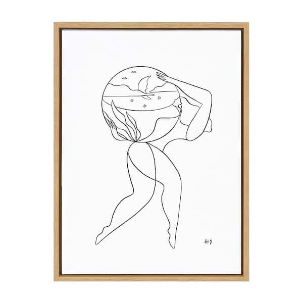 Kate and Laurel The Day She Realized She Could by Maggie Stephenson Framed People Canvas Wall Art Print 24.00 in. x 18.00 in.