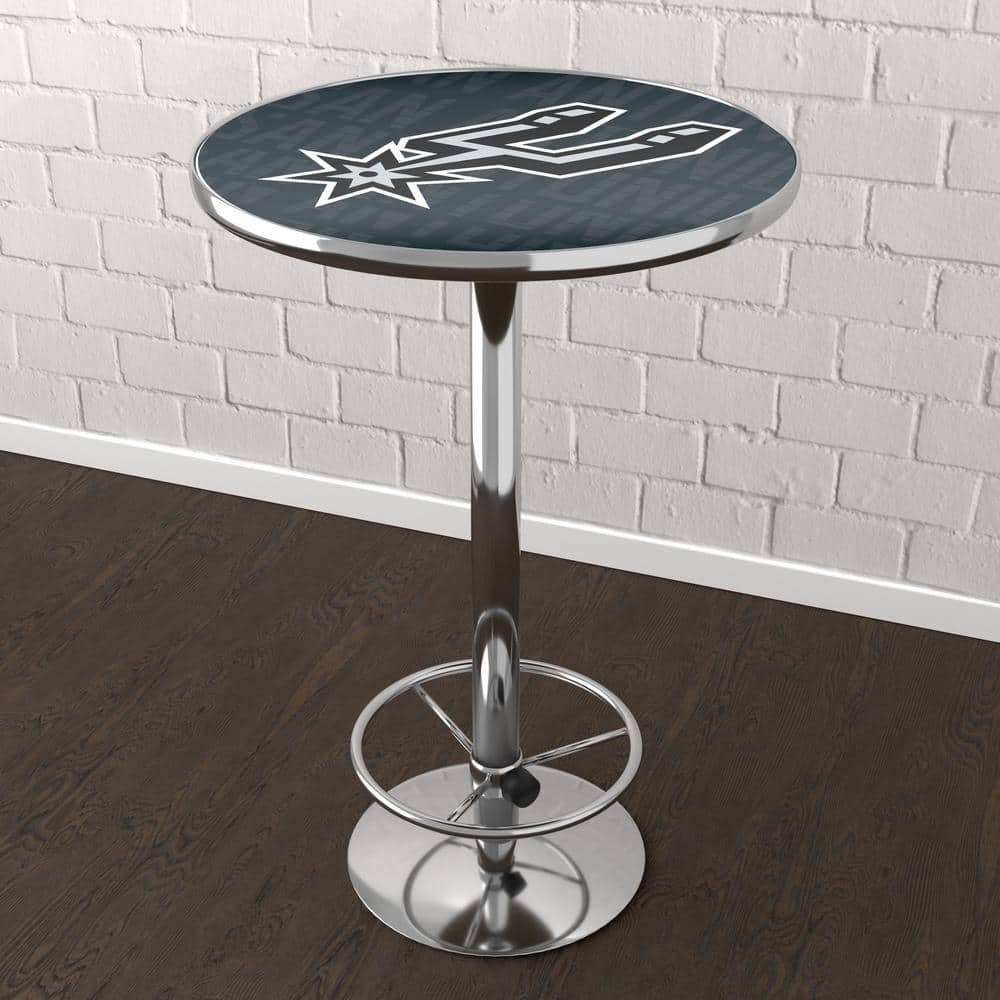 San Antonio Spurs City Black 42 in. Bar Table