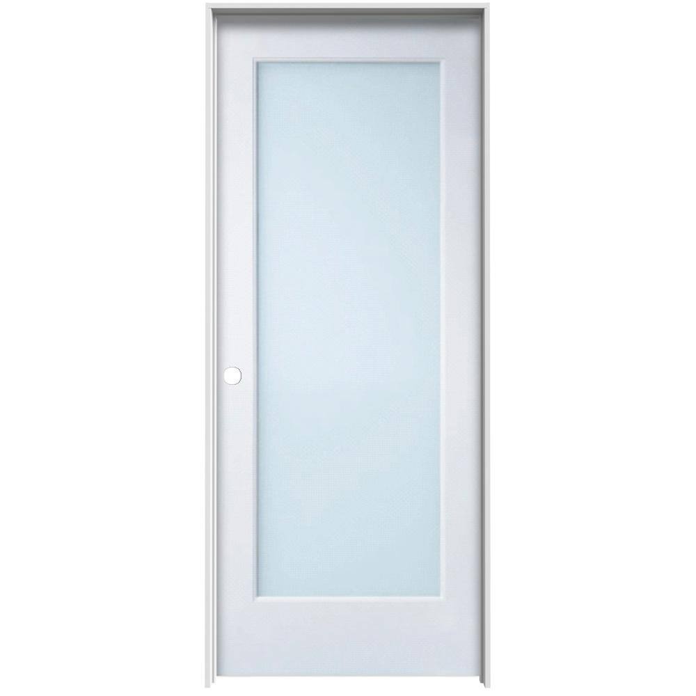 80'' Primed MDF Prehung Interior Door with Tinted Glass