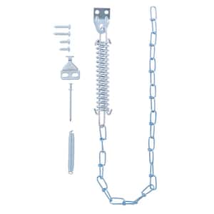 Steel Screen and Storm Door Chain Stop - Absorbs Shock from Wind, Zinc