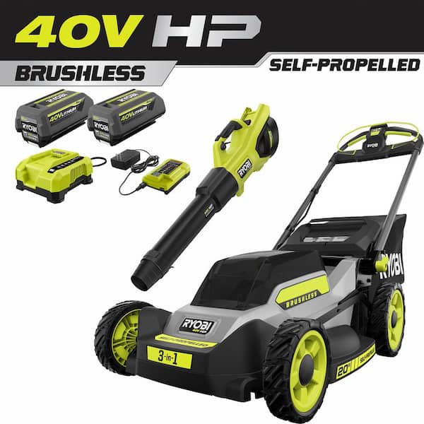 Image of RYOBI 40V 18 in. Brushless Self-Propelled Electric Lawn Mower