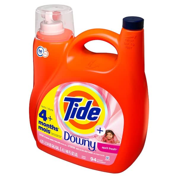 Tide 146 fl. oz. Downy April Fresh Scent Liquid Laundry Detergent (94  Loads) 003077209461 - The Home Depot