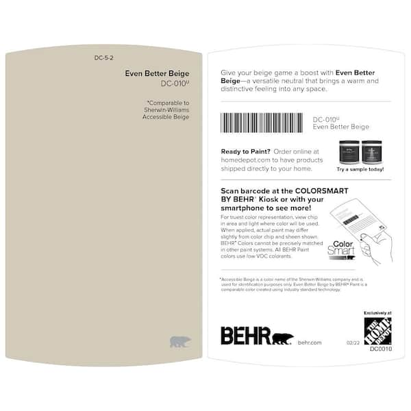 BEHR PREMIUM PLUS 1 gal. Designer Collection #DC-010 Even Better Beige Flat  Low Odor Interior Paint & Primer 105001 - The Home Depot