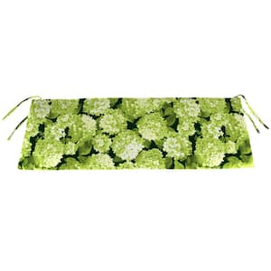 36 in. L x 16 in. W x 3 in. T Outdoor Bench Cushion in Hydrangea Forest Green