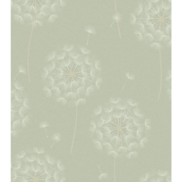 Allora Floral Sage Italian Heavyweight Vinyl Wallpaper
