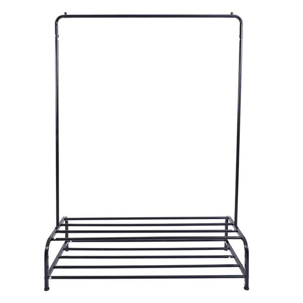 IRIS Black Metal Clothes Rack 54.92 in. W x 596 in. H 586005 - The Home  Depot