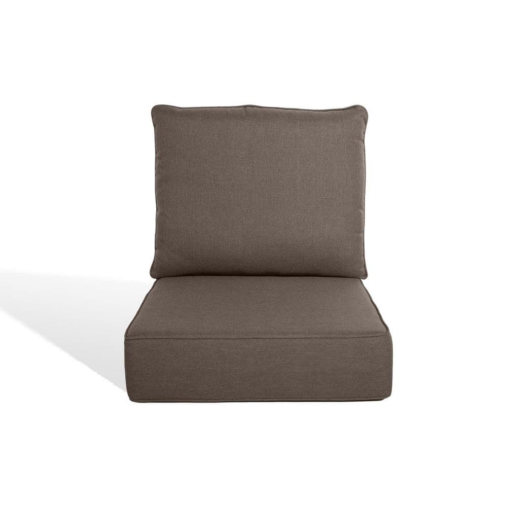 PlushCore 24 in. x 24 in. x 6 in. 2-Piece Deep Seating Outdoor Couch Thick Cushion Set in Gray (1-Set) price history on PriceWatchPro