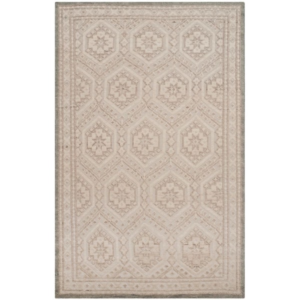 Paseo 6 ft. x 9 ft. Beige Geometric Oriental Area Rug