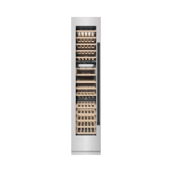 Autograph Edition 18 in. Satin Triple Zone 68 Bottle Left Hinge Column Wine Cooler with Matte Black Accents