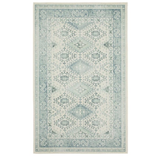 Mohawk Home Diamond Tribal Blue 2 ft. x 3 ft. Machine Washable Area Rug