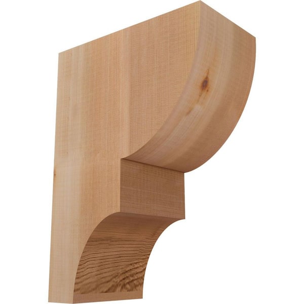 Ekena Millwork 5-1/2 in. x 10 in. x 14 in. Western Red Cedar Ridgewood Smooth Corbel