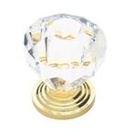 Acrylic Faceted 1-1/4 in. (32 mm) Clear Cabinet Knob