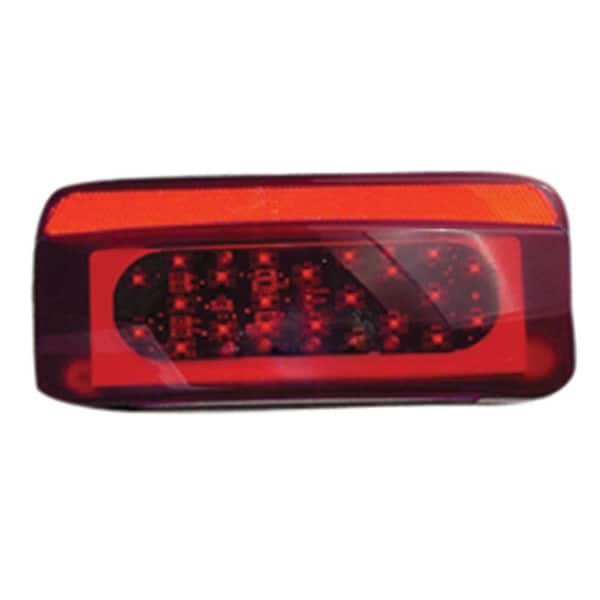 Fasteners Unlimited Surface Mount Red LED Stop/Tail/Turn Light - Passenger, White Base