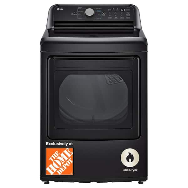 7.3 cu. ft. Ultra Large High Efficiency Vented Gas Dryer with Sensor Dry in Onyx Black
