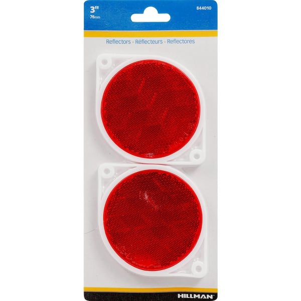 The Hillman Group 3 in. Round Reflectors (2-Pack)