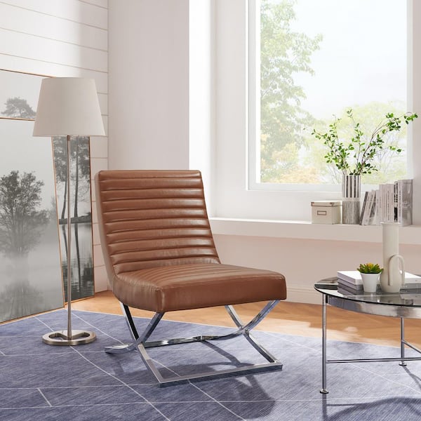 Crate and barrel leather accent online chair