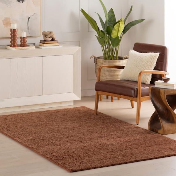 Ramsey Hand Knotted Wool Rust 9 ft. x 12 ft. Indoor Area Rug