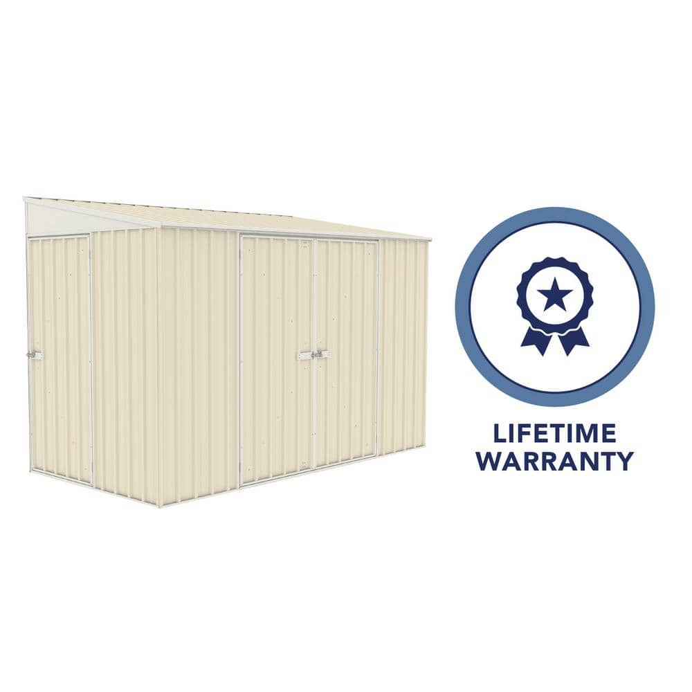 Durango 10' x 5' Cream Metal Lean-To Storage Shed
