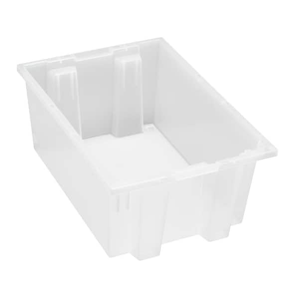 QUANTUM STORAGE SYSTEMS 6 Gal. Genuine Stack and Nest Tote in Clear (Liquid Sold Separately) (6-Carton)