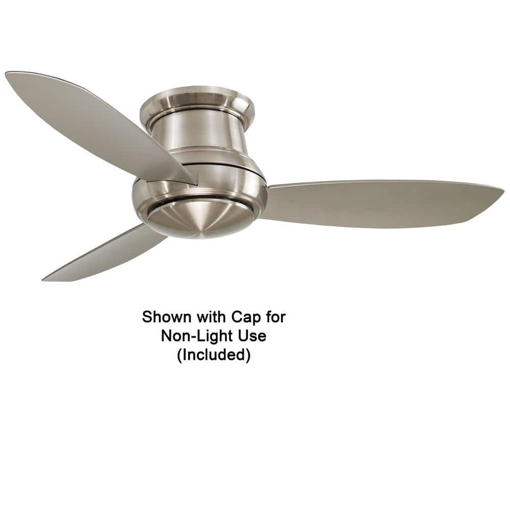 52" Brushed Nickel LED Ceiling Fan with Remote and Light