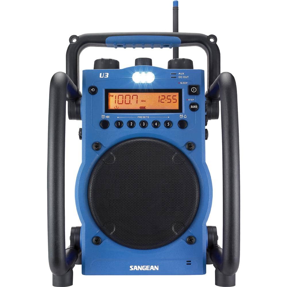 Sangean U3r Digital Am/fm Water-resistant Utility Radio With Alarm