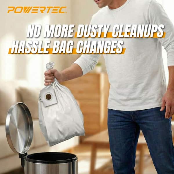 POWERTEC 6-ply Nonwoven Filter Bag for Kenmore Canister Q & C