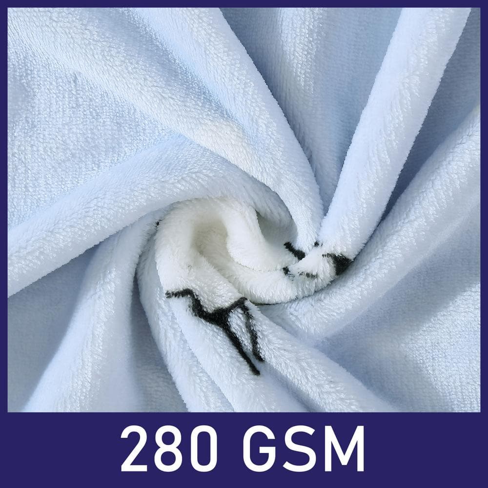 Cozy Fleece Toddler Unisex Reversible Throw Blanket in Blue