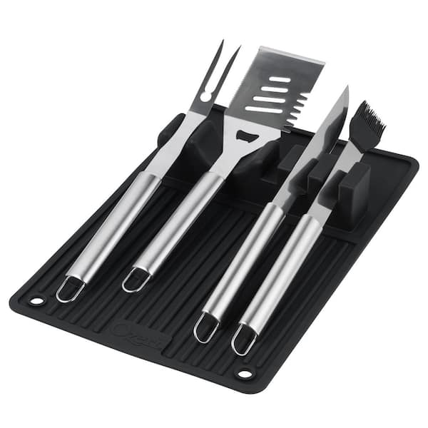 Barbecue utensils Aktive Silicone Stainless steel 12 Units 7,5 x