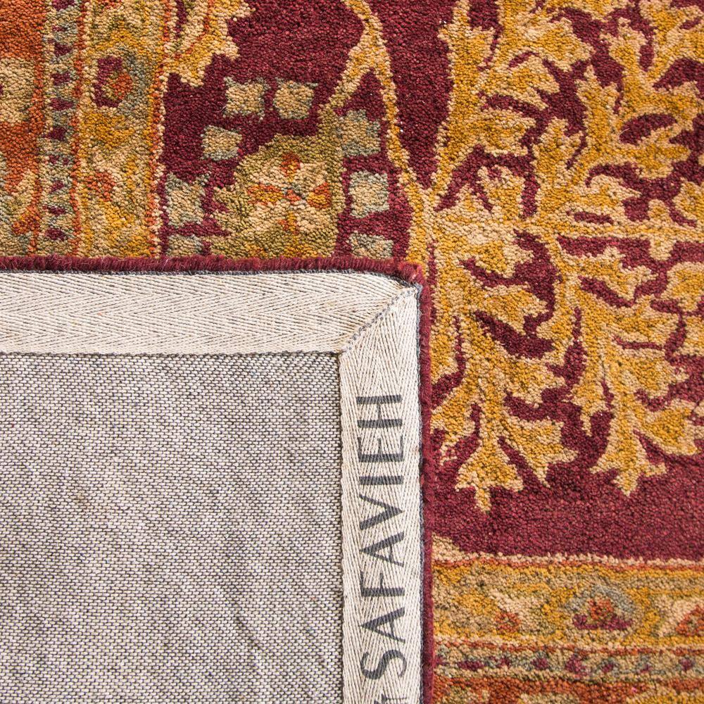 Handmade Red and Rust Round Wool Tufted Rug, 4' x 4'