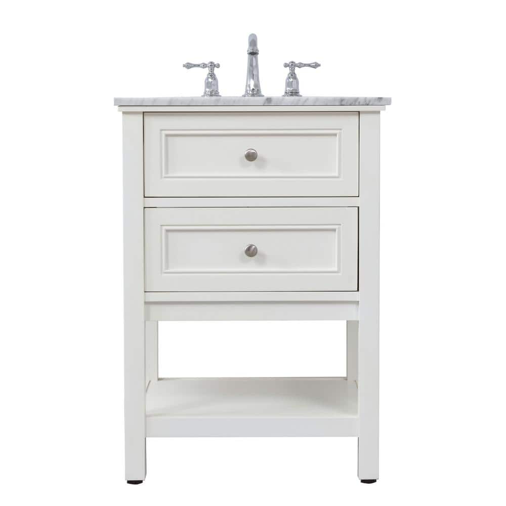 Simply Living 24 in. W x 22 in. D x 33.75 in. H Bath Vanity in White with C